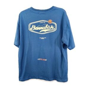 NWT‎ Aelfric Eden Men's XL Blue Legalize Bannabish Graphic Print T Shirt